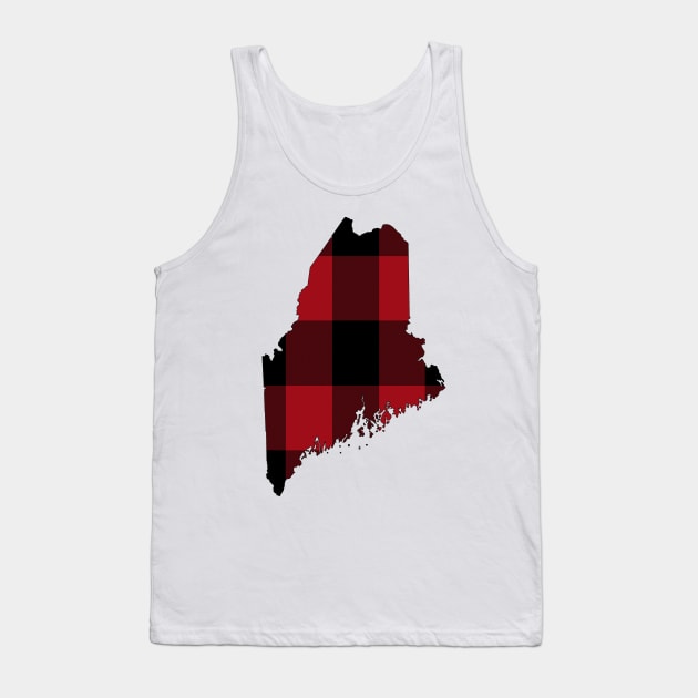 Maine in Red Plaid Tank Top by somekindofguru